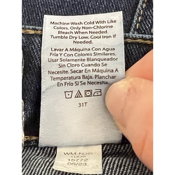 Time And Tru Dark Wash Jeans Slit Front Sz 18 Regular High Rise - Picture 11 of 11